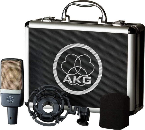 AKG C214 Large-Diaphragm Condenser Microphone Bundle with Boom Stand, Pop  Filter, XLR Cable and Austin Bazaar Polishing Cloth