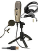 CAD U37 USB Microphone Bundle with Studio Headphones and Pop Filter Popper Stopper