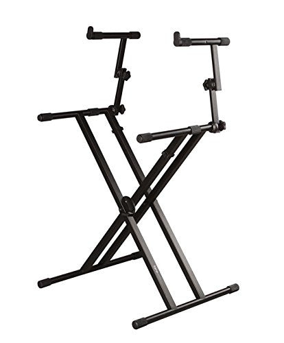 Gator GFW-KEY-5100X Frameworks heavy duty 2 Tier "X" style keyboard stand with rubberized leveling foot Frameworks heavy duty 2 Tier "X" style keyboard stand with rubberized leveling foot