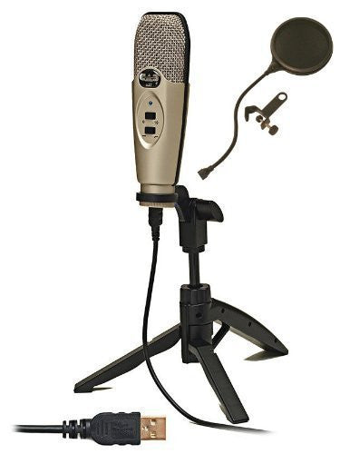 CAD U37 USB Microphone Bundle with Pop Filter Popper Stopper