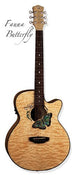 Luna Fauna Butterfly Acou/Elec Guitar, FAU BTFLY