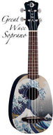 Luna Ukulele Great Wave Soprano with gigbag, UKE GWS