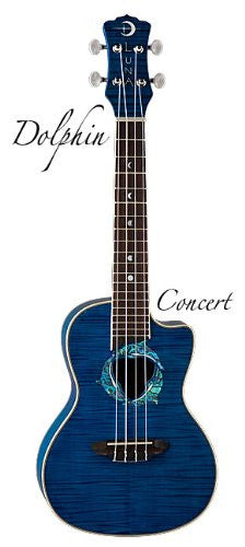 Luna Ukulele Dolphin Concert with preamp, UKE DPN