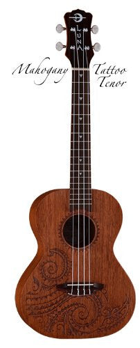 Luna Ukelele Mahogany Tattoo Tenor, Ukelele TTN MAH