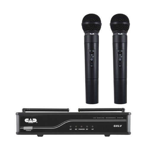 CAD GXLVHH VHF Wireless Dual Cardioid Dynamic Handheld Microphone System, J frequency (Refurb)