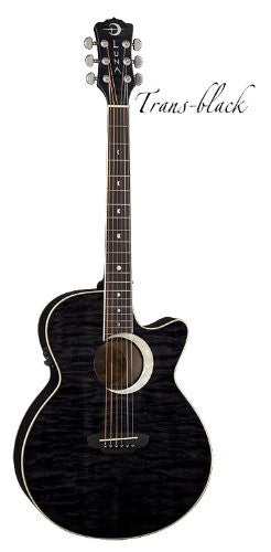 Luna Fauna Eclipse Acou/Elec Guitar, FAU ECL BLACK