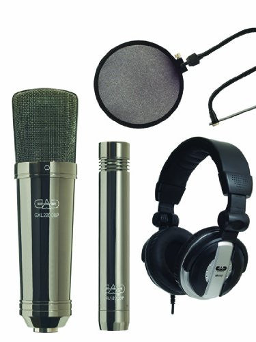 CAD GXL2200BPSP Cardioid Condenser Microphone with Black Pearl Chrome finish Studio Pack