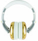 CAD The Sessions Professional Closed-Back Studio Headphones by CAD Audio, White with Gold (Refurb)