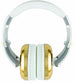 CAD The Sessions Professional Closed-Back Studio Headphones by CAD Audio, White with Gold (Refurb)