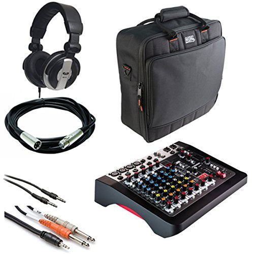 Allen &amp; Heath ZEDi-10FX Compact Hybrid Mixer/USB Interface + Gator Cases G-MIXERBAG + Headphone + XLR Mic Cable + Instrument Cable &amp; Stereo Cable