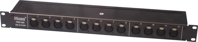 Hosa PDR369 12 Point Balanced XLR Patch Bay