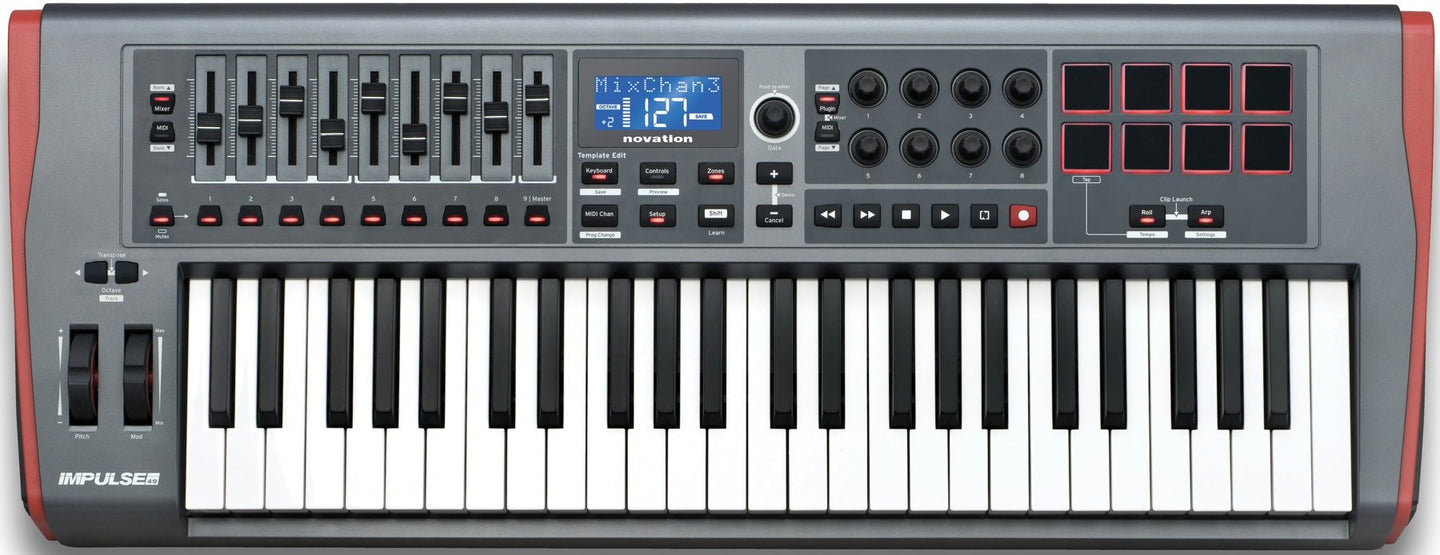 Novation Impulse 49 USB Midi Controller Keyboard 49 Keys (Refurb)