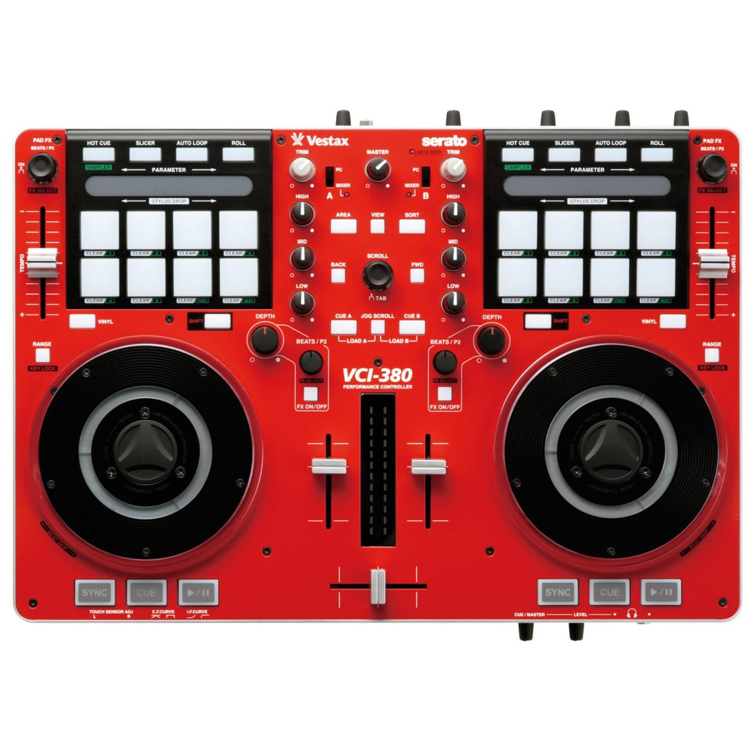 Vestax VCI-380 Red Limited Edition 2 Channel Serato DJ Performance Controller