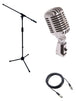 Shure 55SH Microphone Bundle with Mic Boom Stand and XLR Cable