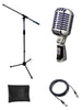 Shure Super 55 Microphone Bundle with Mic Boom Stand and XLR Cable