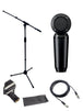 Shure PGA181 Microphone Bundle with MIC Boom Stand and XLR Cable