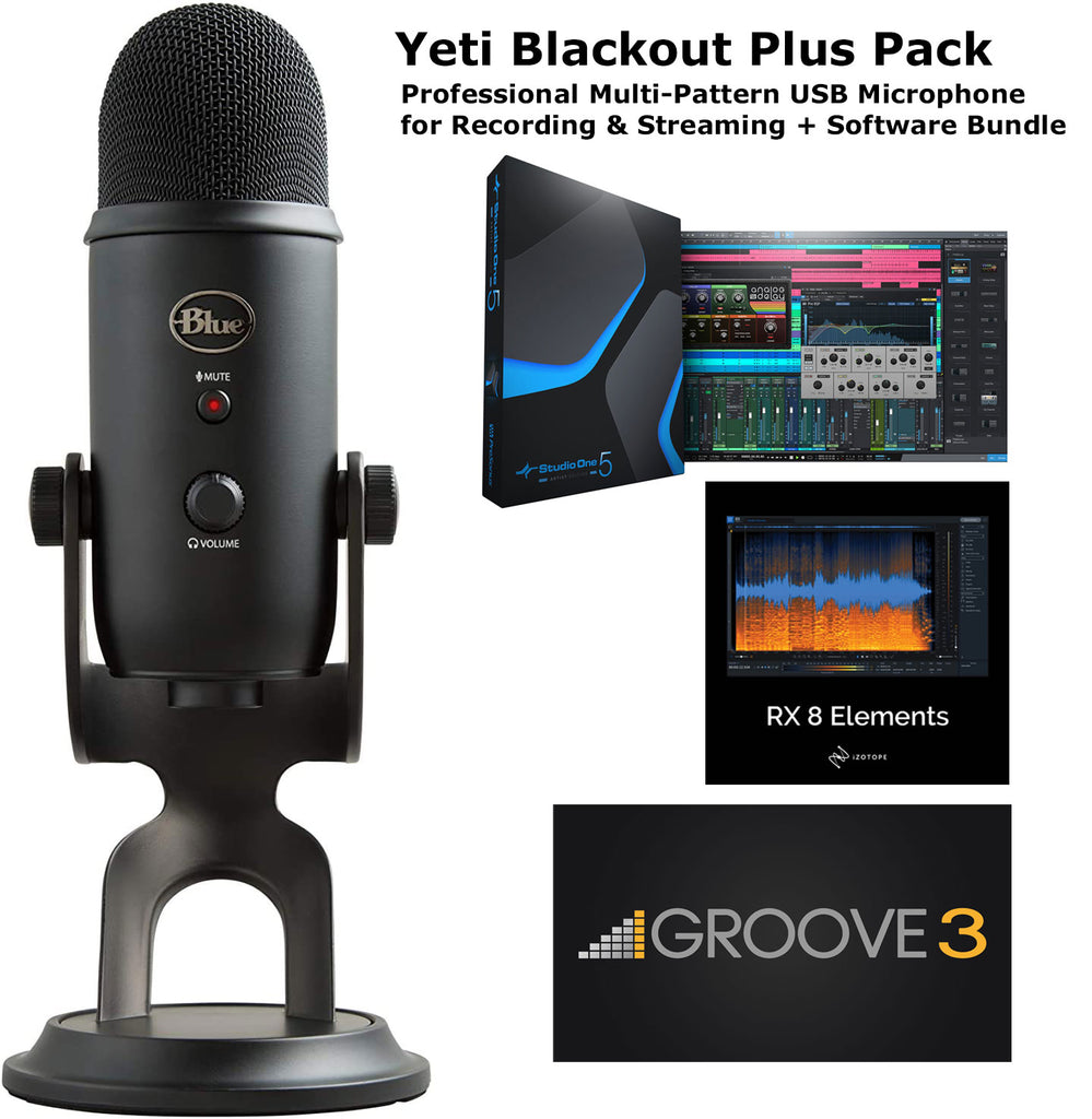 Blue Yeti USB Recording & Streaming Microphone - Blackout Edition 