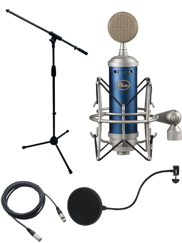 Blue Bluebird SL Microphone Bundle with Mic Boom Stand, XLR Cable